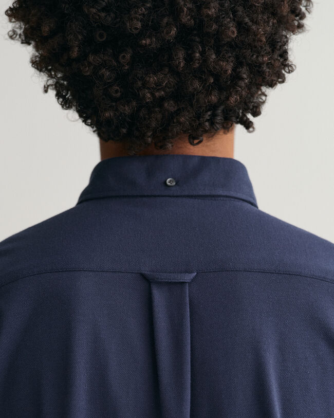 Regular Fit piqué overhemd van jersey