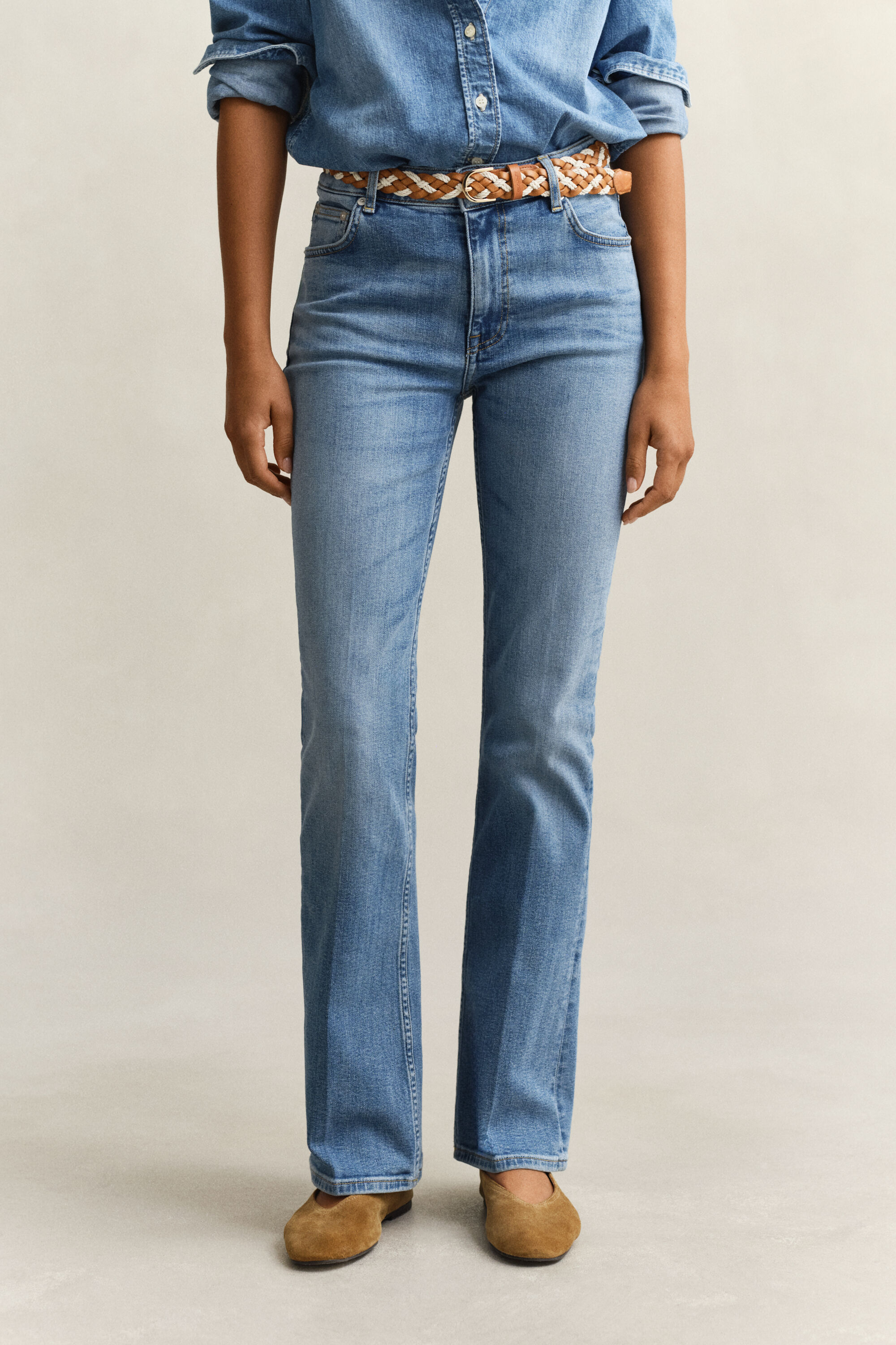 Flared jeans met stretch