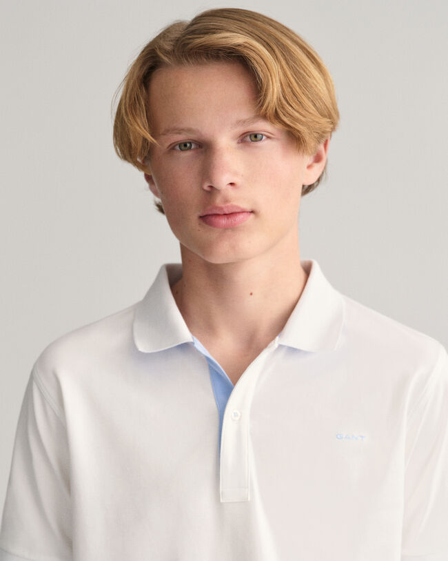 Teens Contrast piqu&eacute; poloshirt