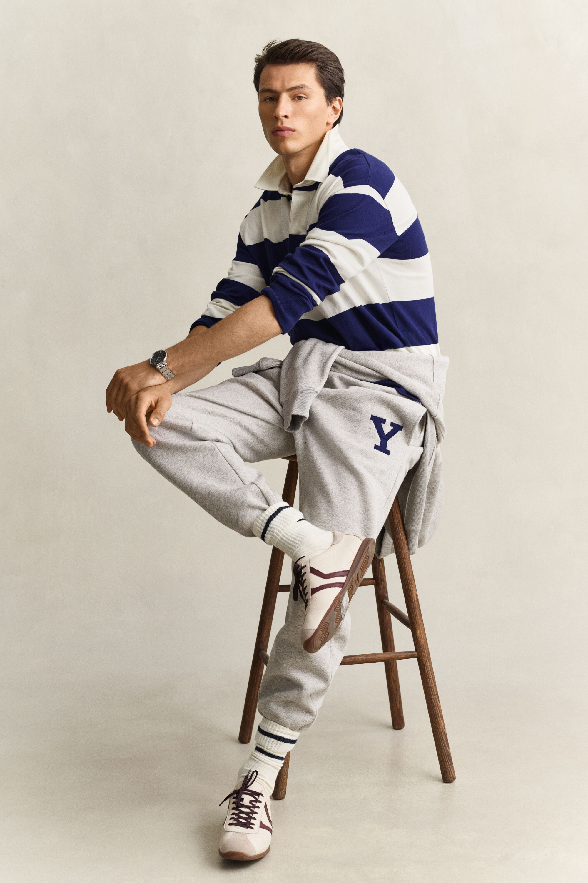 Gant x Yale Heavy Rugger met strepen