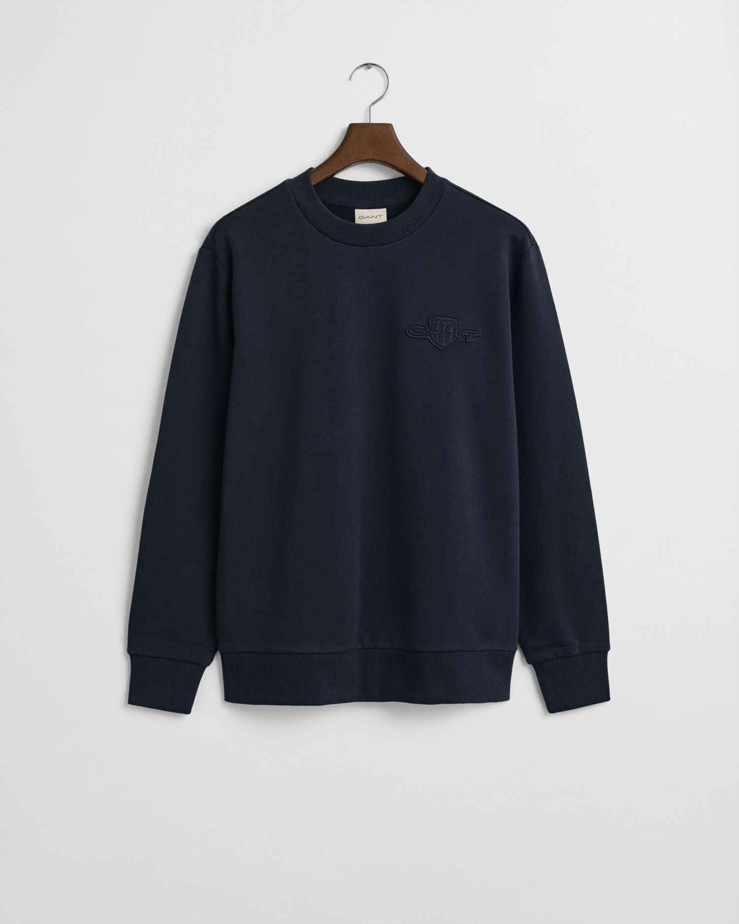 Tonal Shield sweatshirt met ronde hals