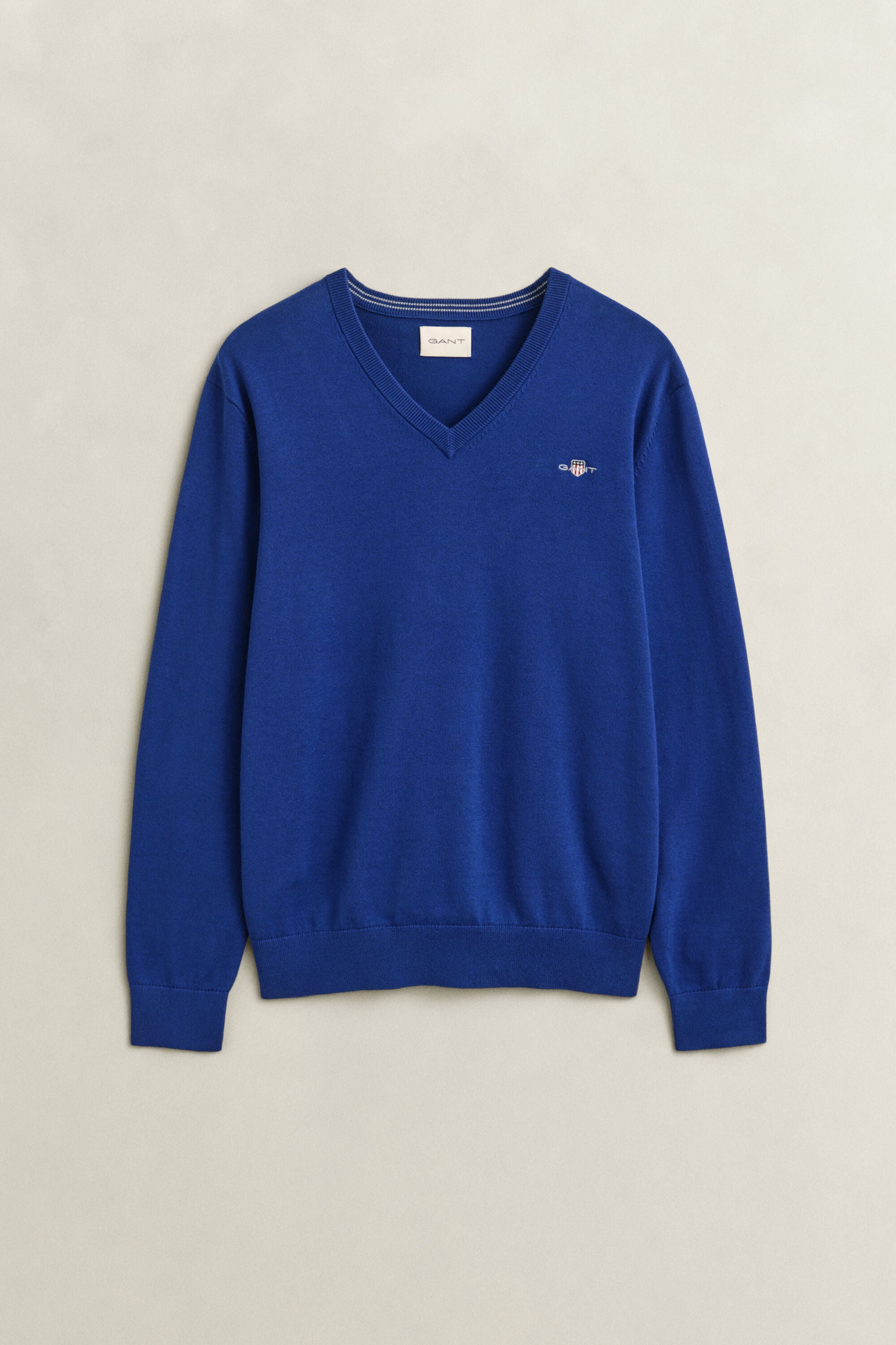 Klassieke sweater van katoen met V-hals