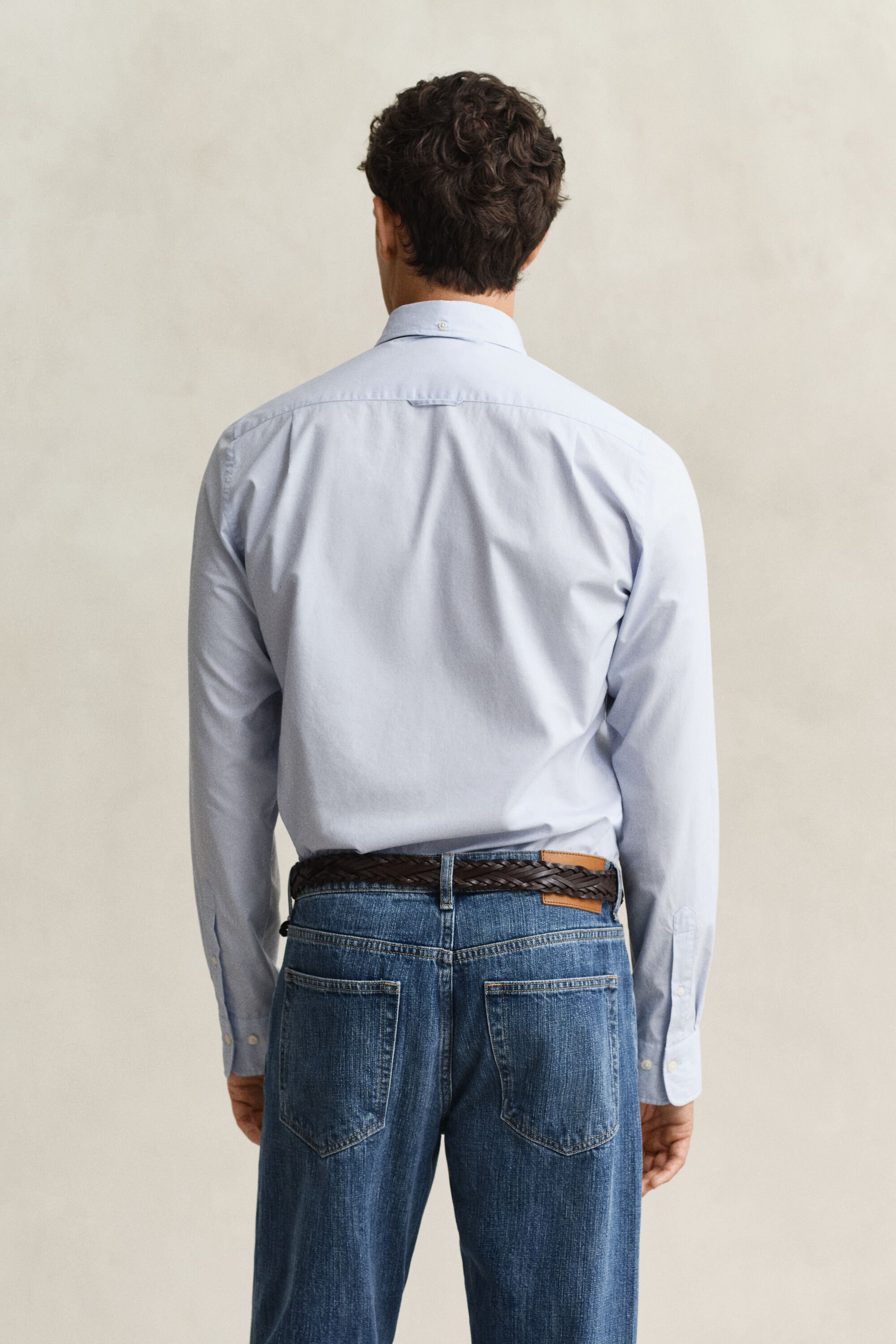 Slim Fit Classic overoverhemd van poplin