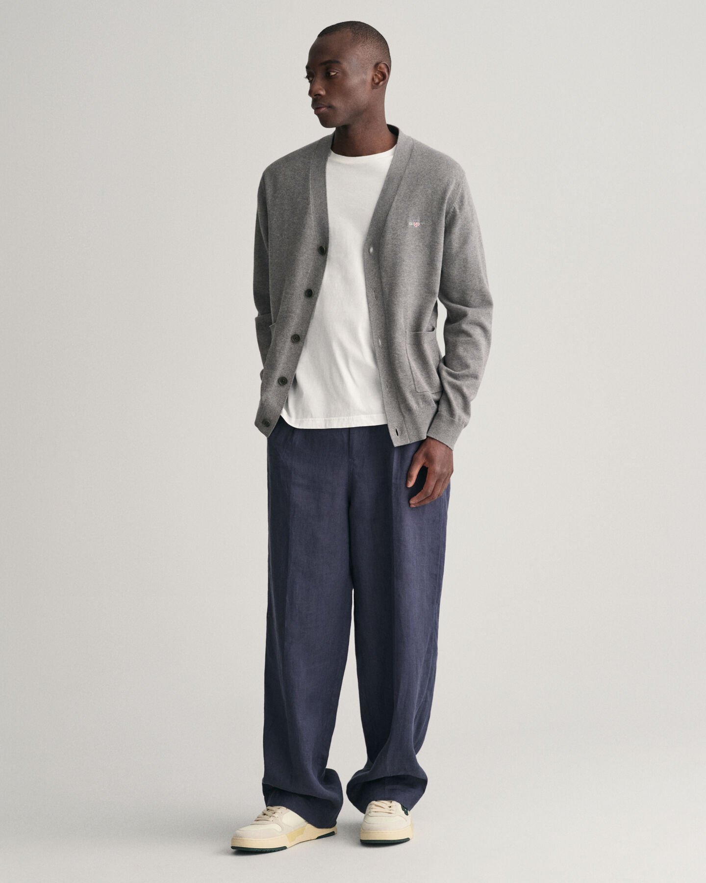 Klassieke katoenen vest met V-hals