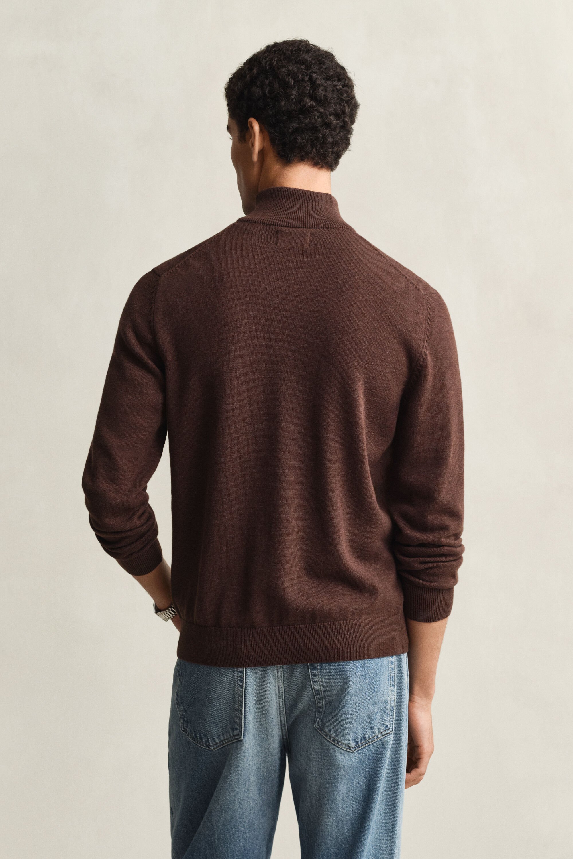 Casual vest van katoen met ritssluiting