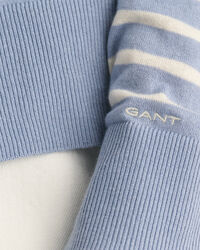 Fijngebreid gestreept vest