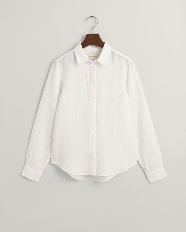 Regular Fit chambray overhemd van linnen