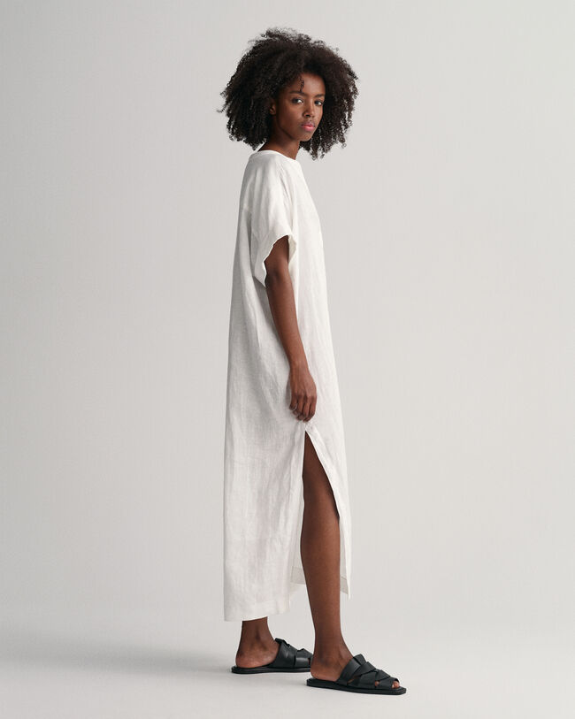 Kaftan met korte mouwen van linnen