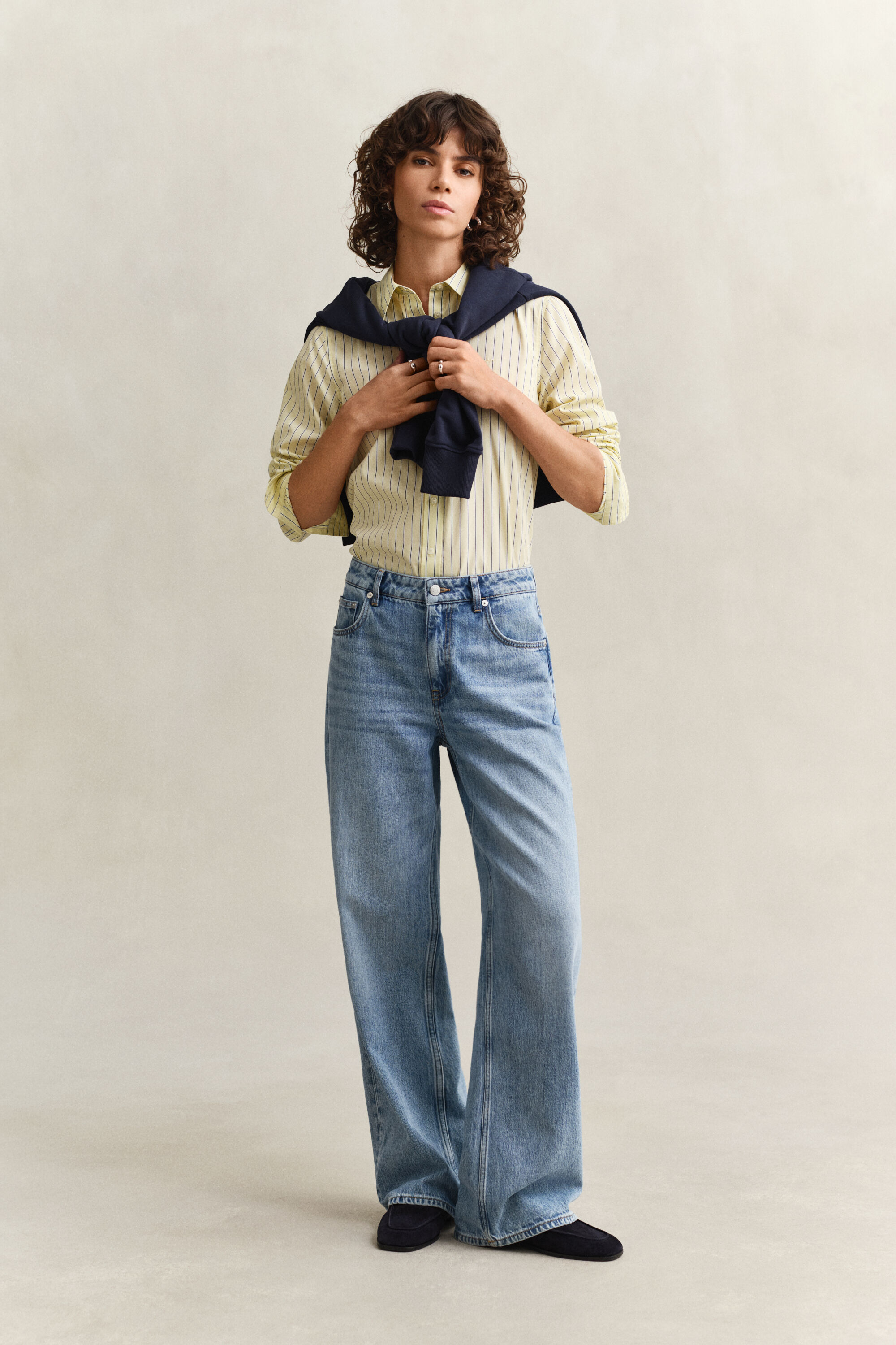 Regular Fit Classic overoverhemd met strepen van poplin