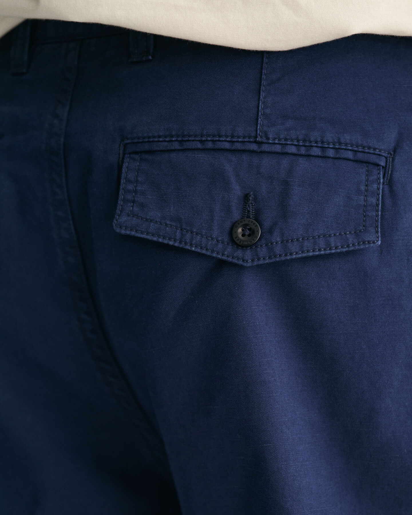 Regular Fit short van katoen en linnen