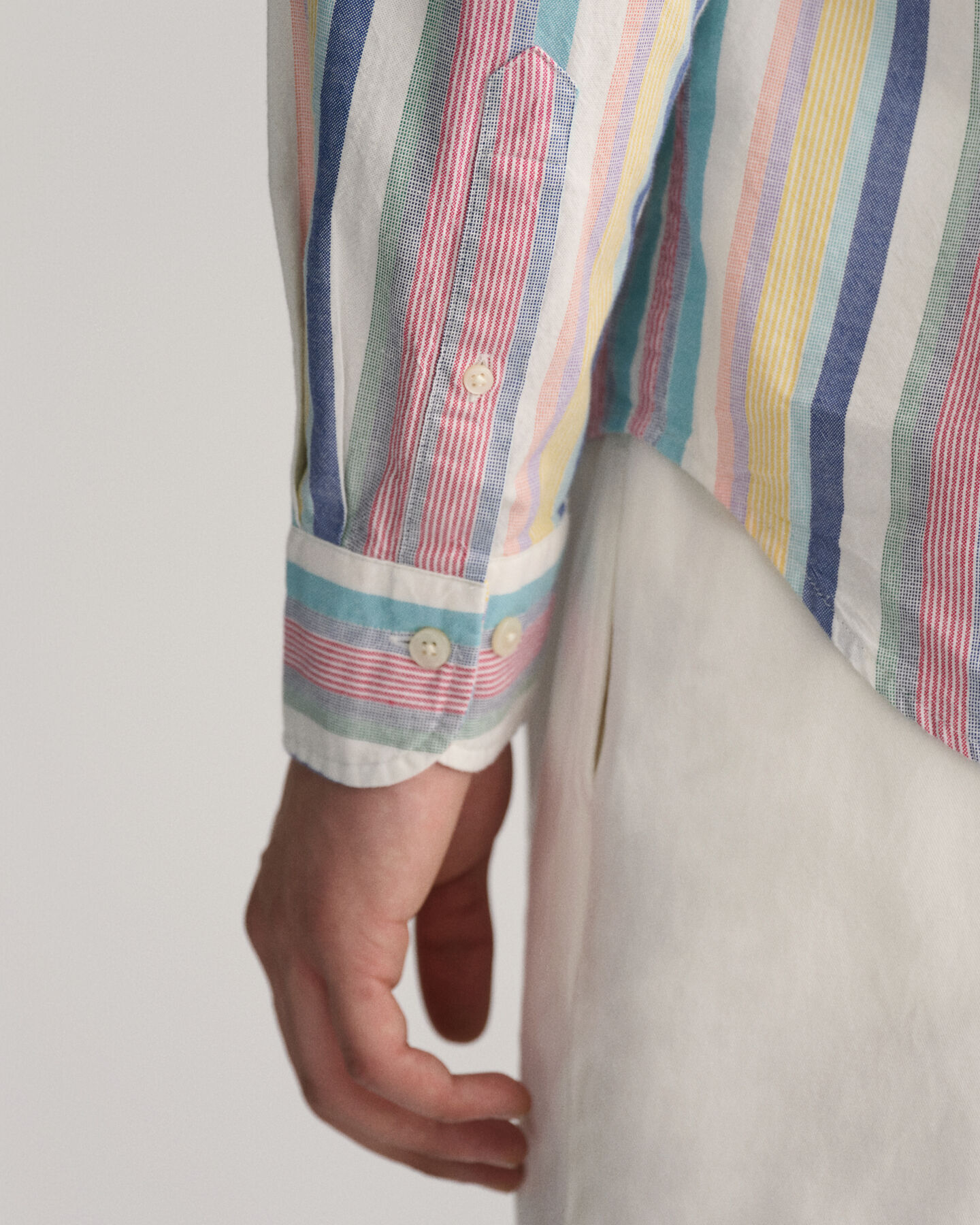 Regular Fit Oxford-overhemd met veelkleurige strepen