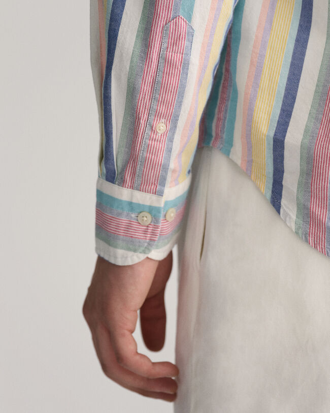 Regular Fit Oxford-overhemd met veelkleurige strepen