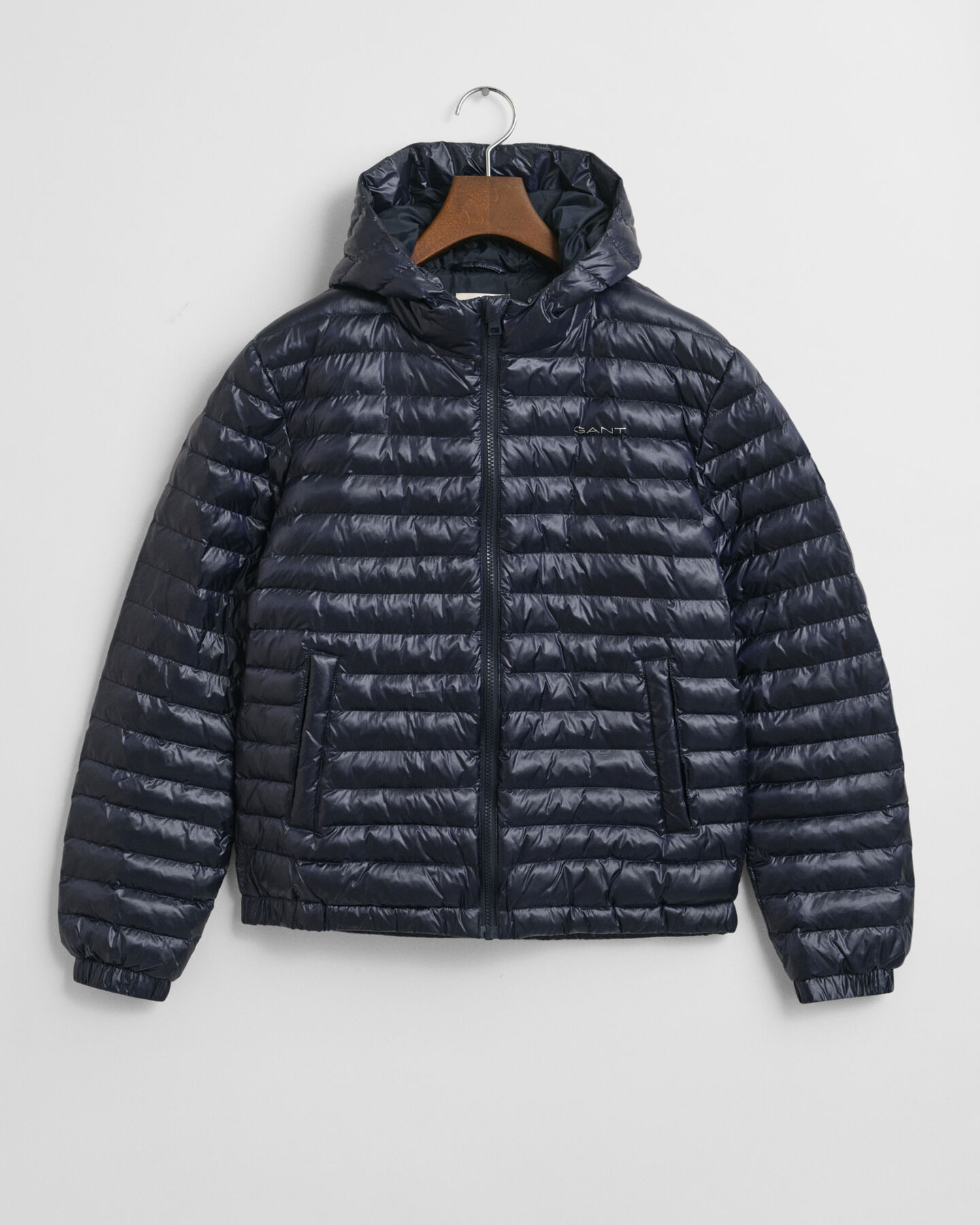 Teens glanzend lichtgewicht jack met wattering