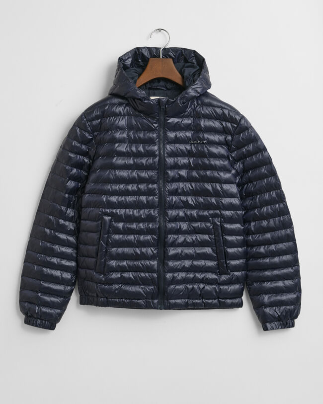 Teens glanzend lichtgewicht jack met wattering