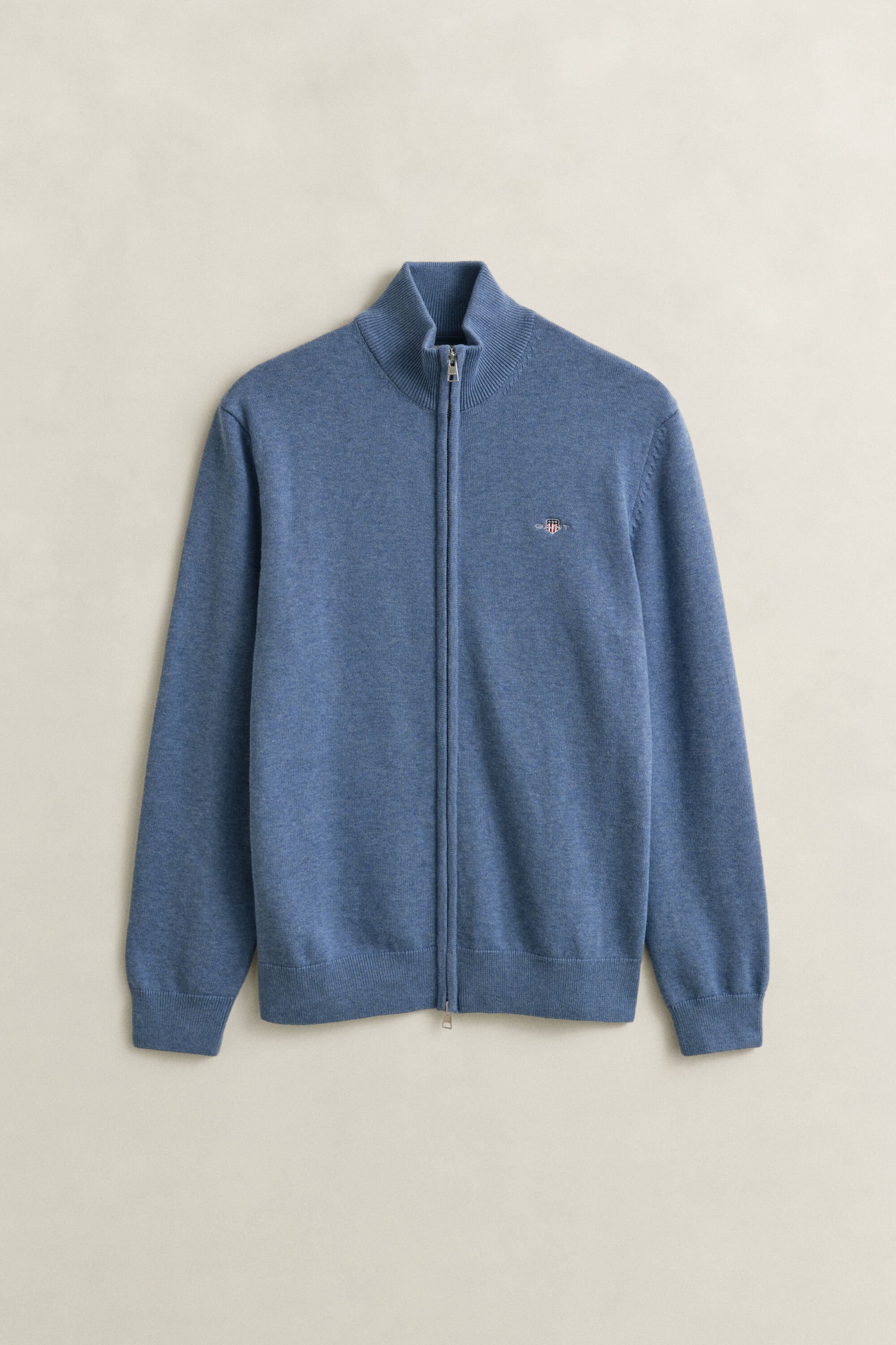 Casual vest van katoen met ritssluiting