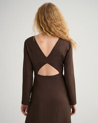 Maxi-jurk met blote rug