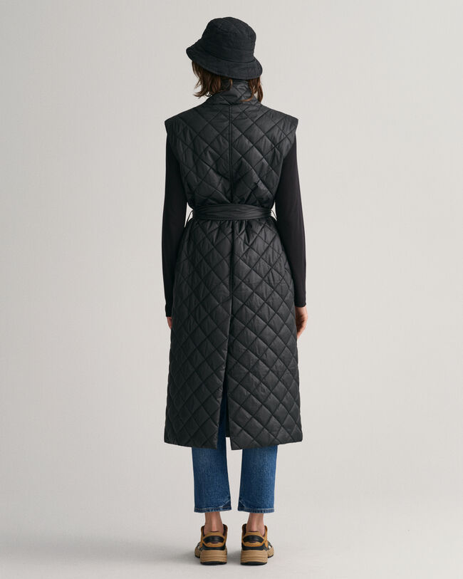 Lange gewatteerde bodywarmer