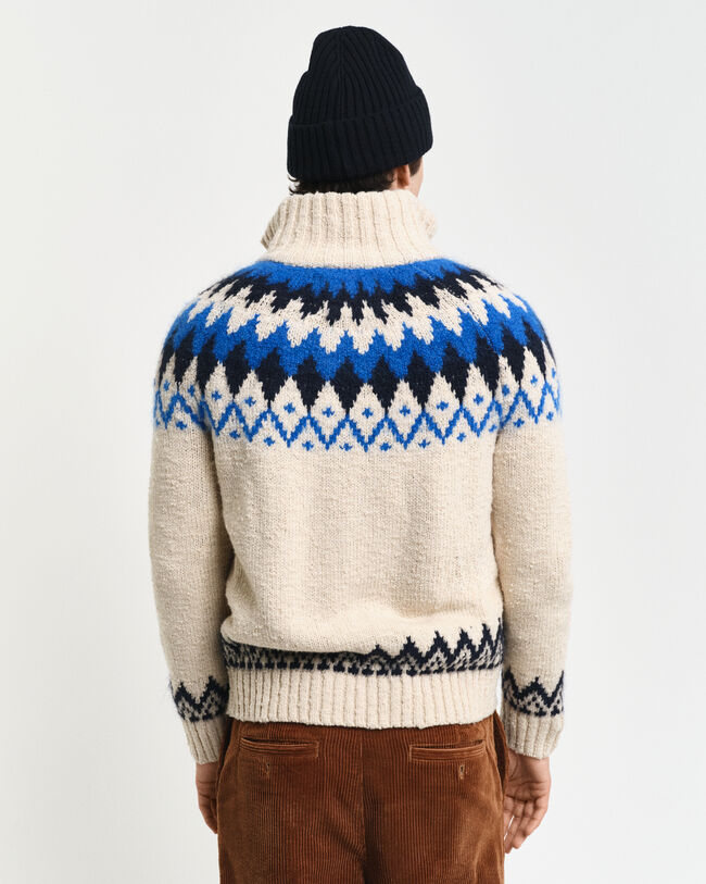 Jacquard vest met rits