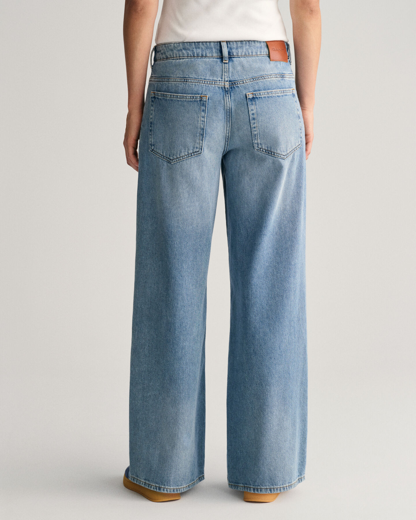 Jeans met lage taille en wijde pijpen