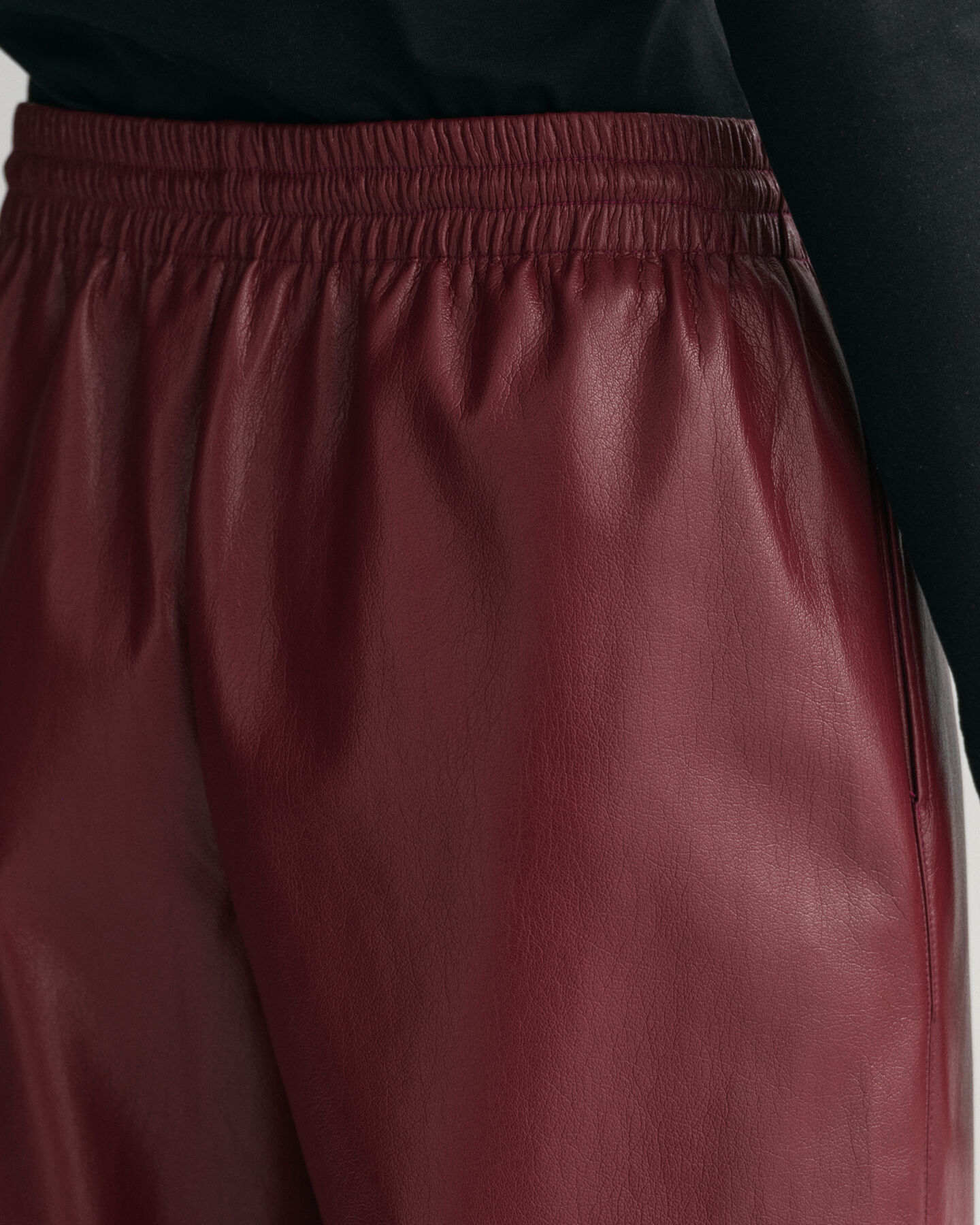 Relaxed Fit Pull-On broek van kunstleer