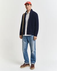 Vest met sjaalkraag van wolmix