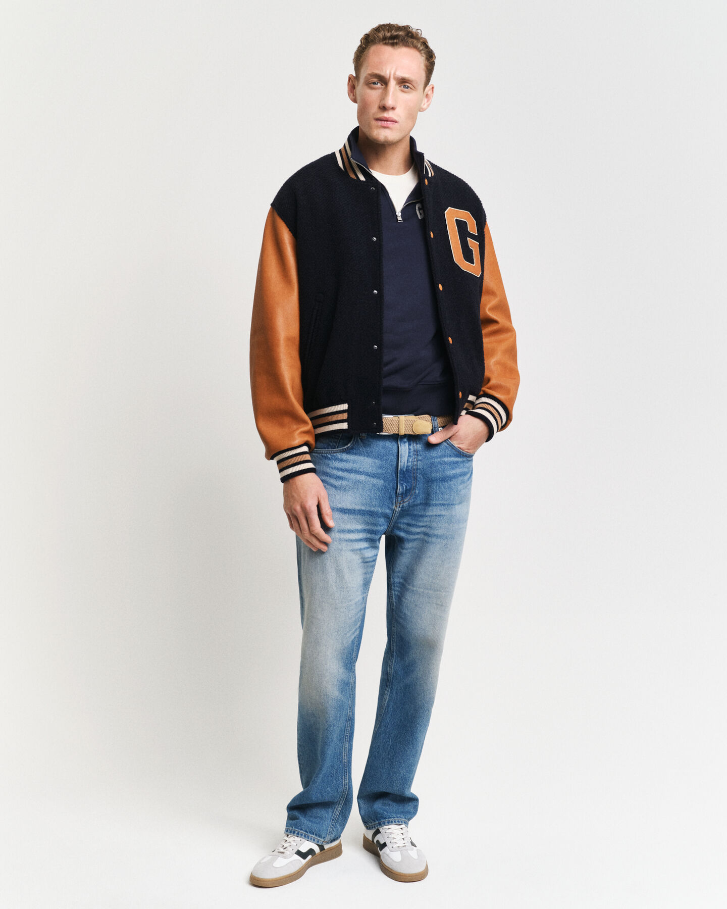 GANT 49 Arch Graphic sweatshirt met korte rits