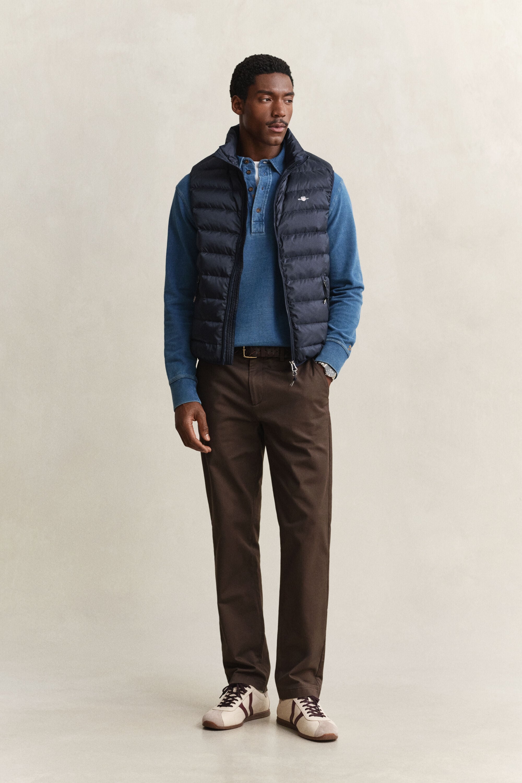 Lichte donsbodywarmer
