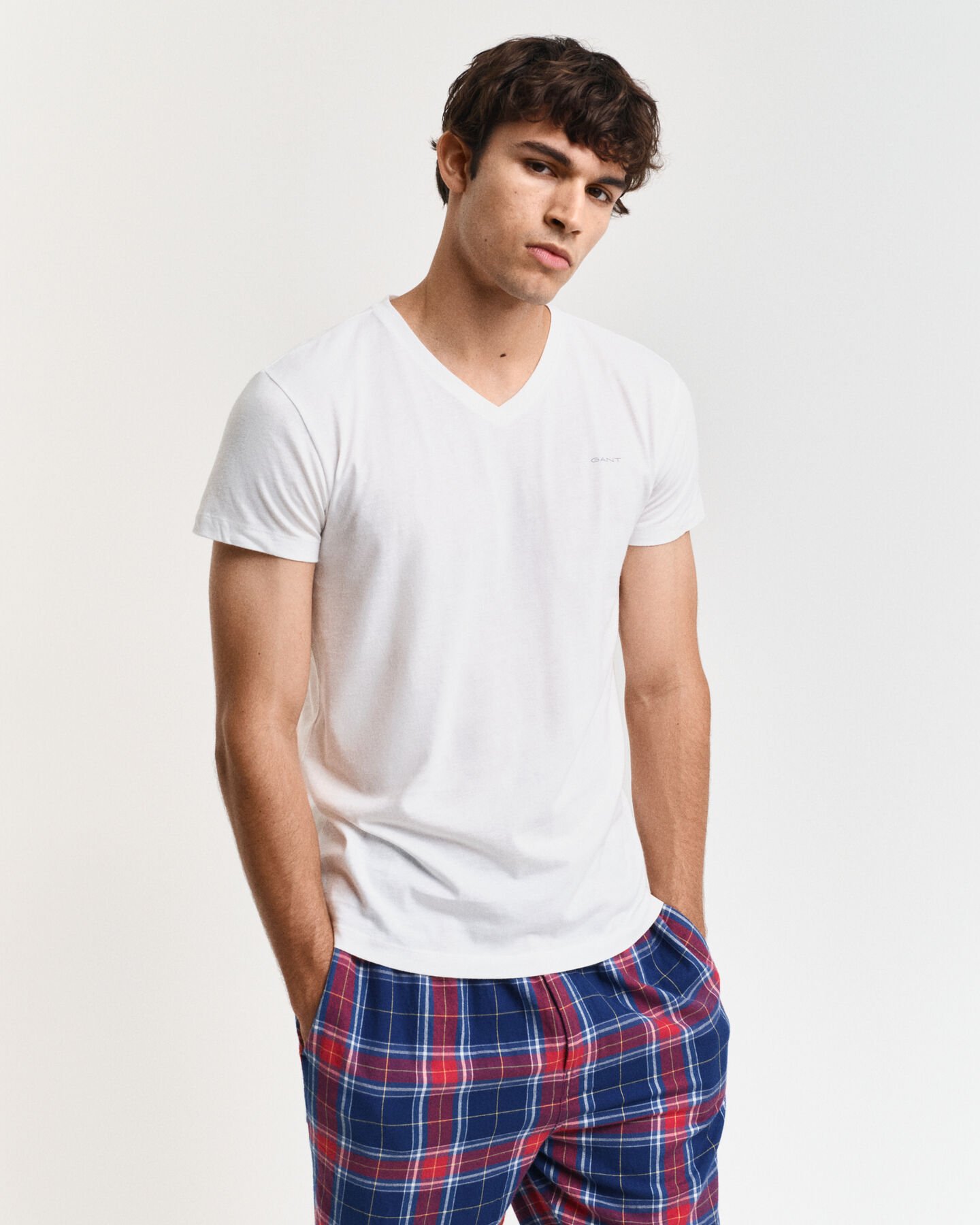 Set van twee T-shirts met V-hals