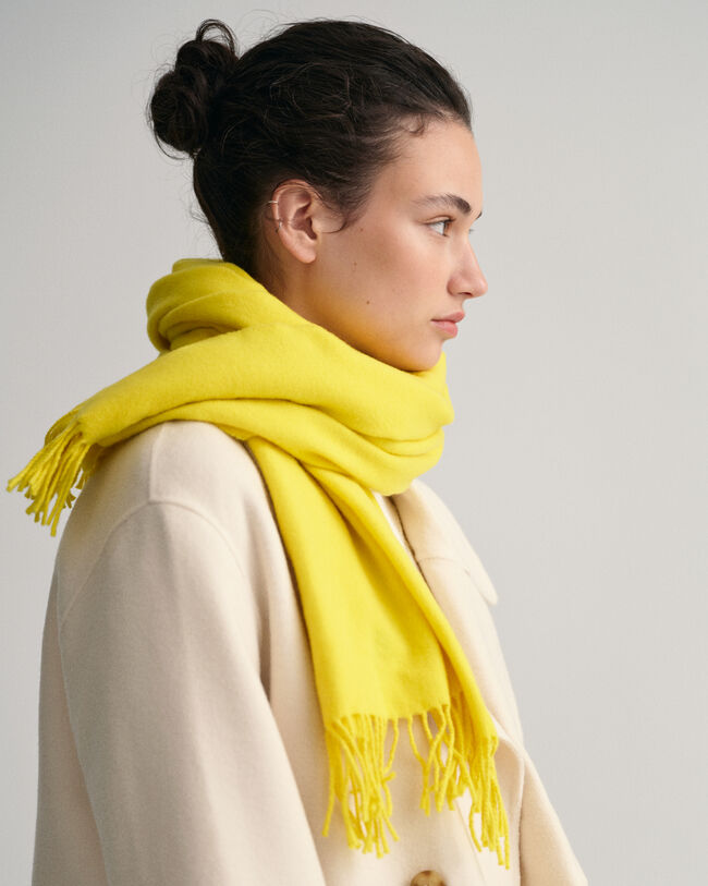 Solid wollen geweven sjaal