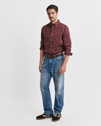 Regular Fit overhemd van keperstof met paisleyprint