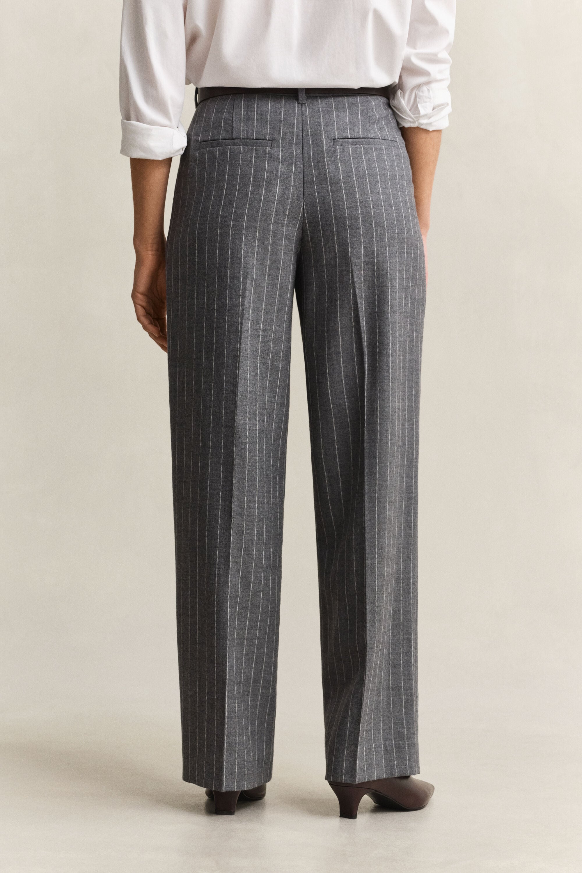 Wollen broek met krijtstreep