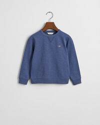 Kids Shield sweatshirt met ronde hals van onregelmatig katoen