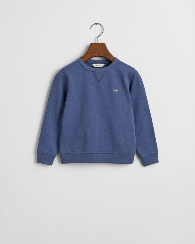 Kids Shield sweatshirt met ronde hals van onregelmatig katoen