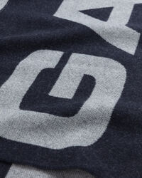 Wollen sjaal met contrast