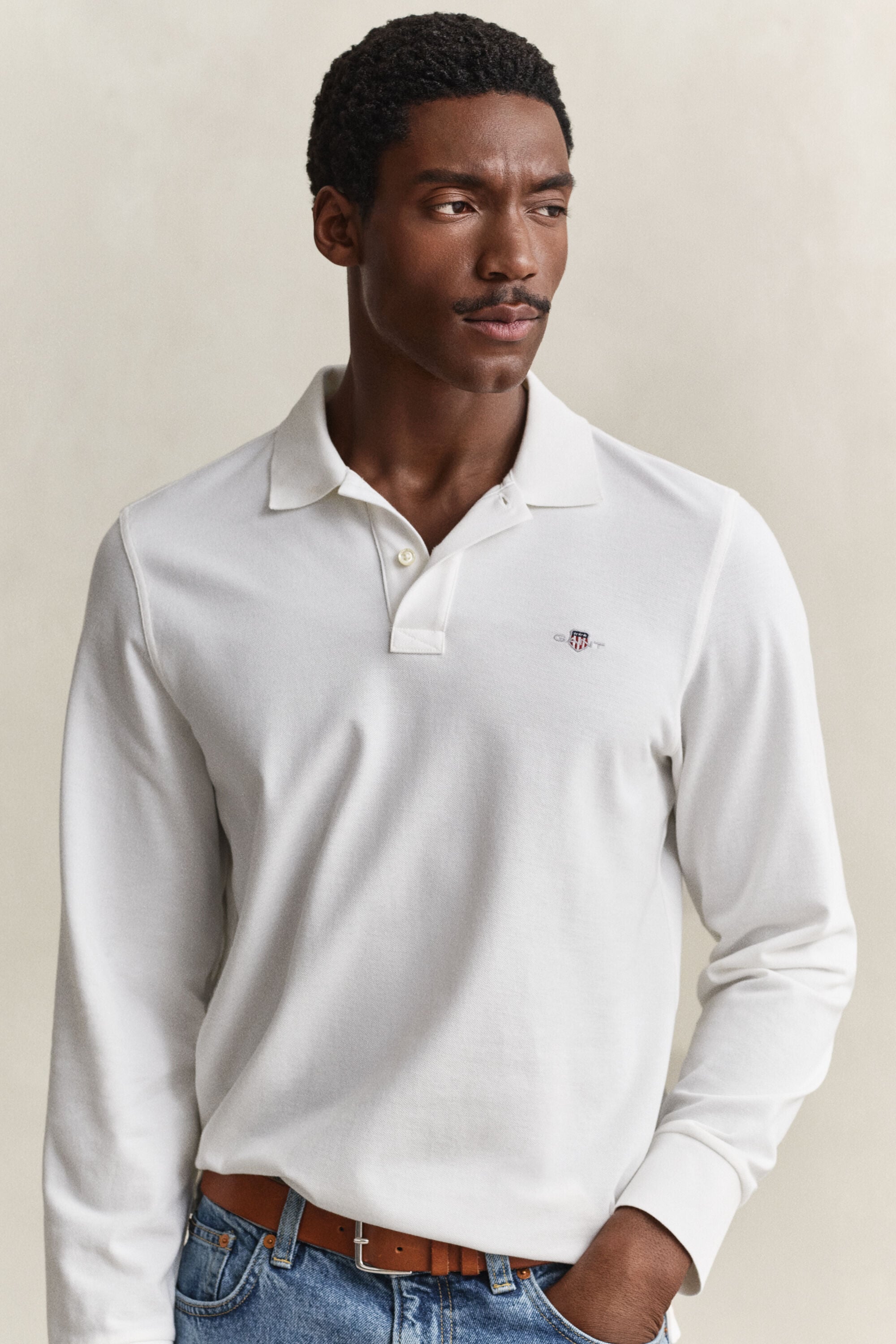 Poloshirt met lange mouwen