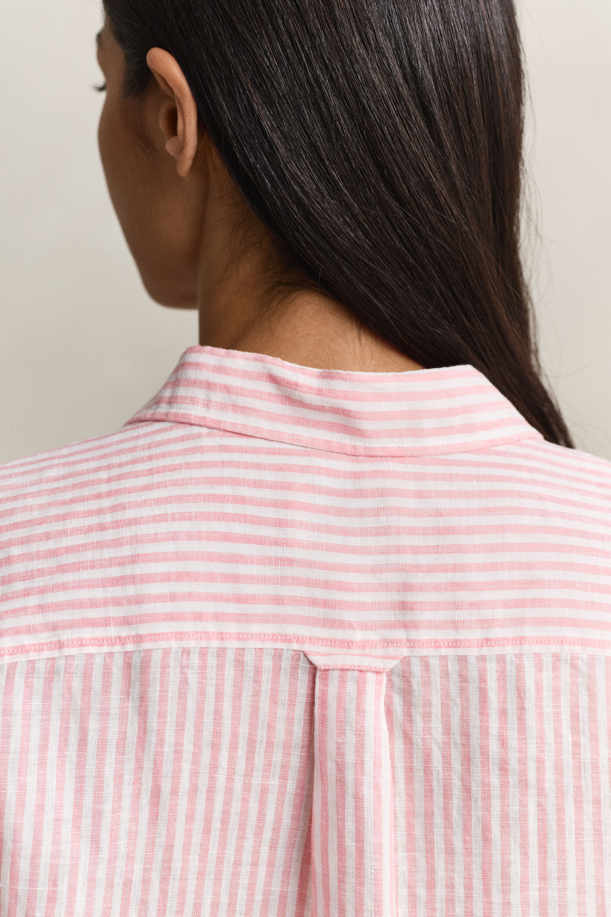 Regular Fit gestreept linnen overoverhemd