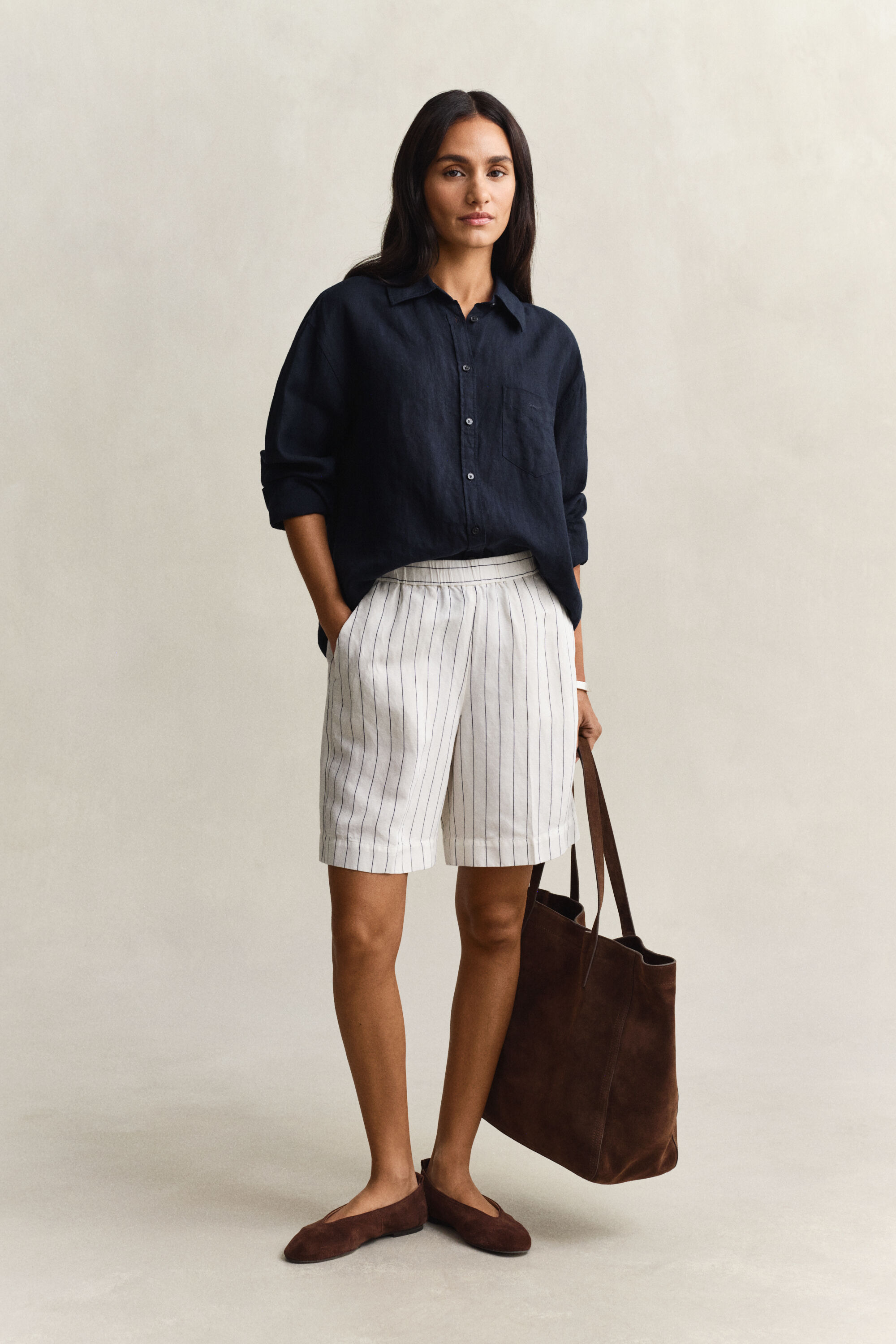 Relaxed Fit linnen blouse