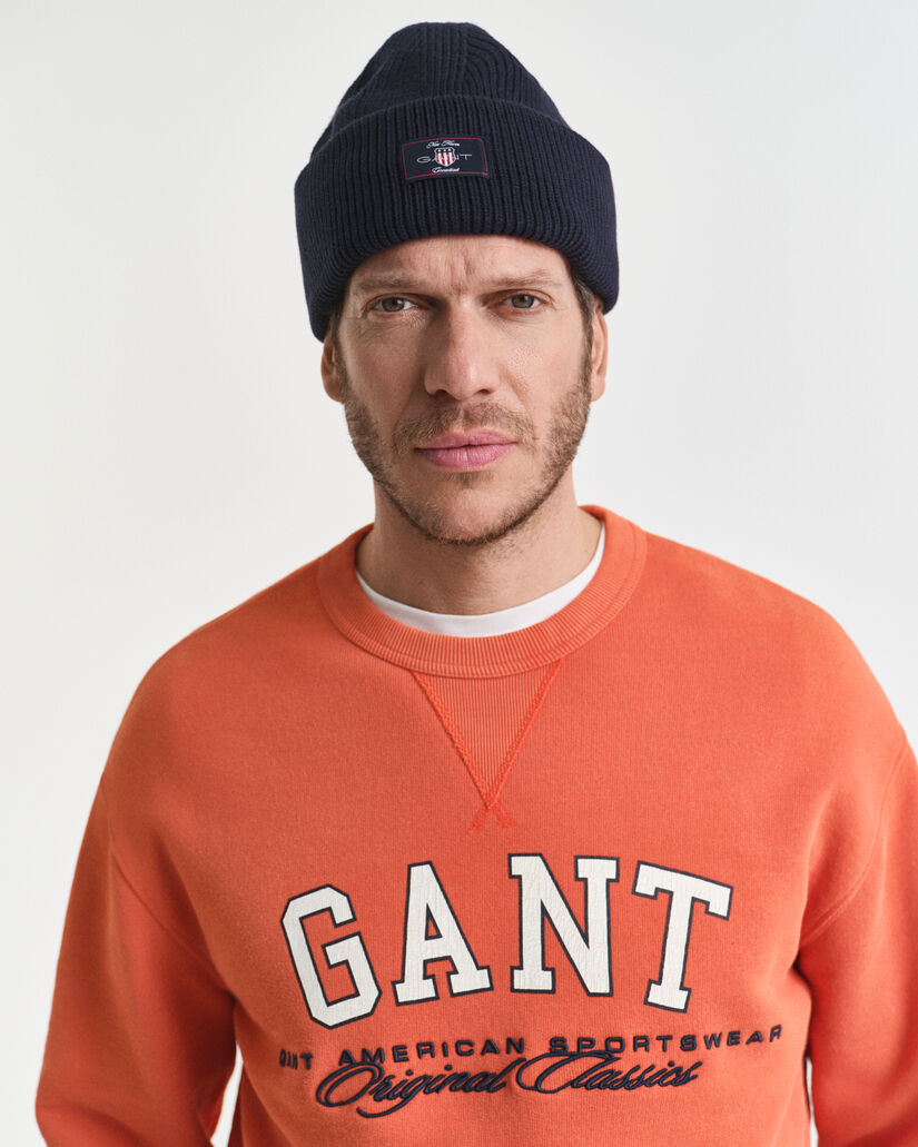 Graphic sweatshirt met ronde hals in collegestijl