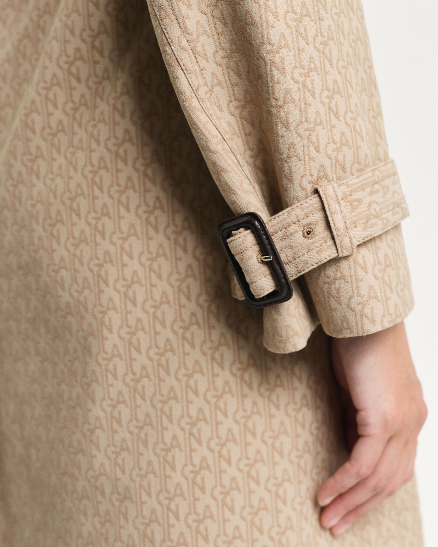 Monogram jacquard trenchcoat