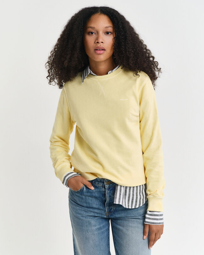 Sunfaded sweatshirt met ronde hals
