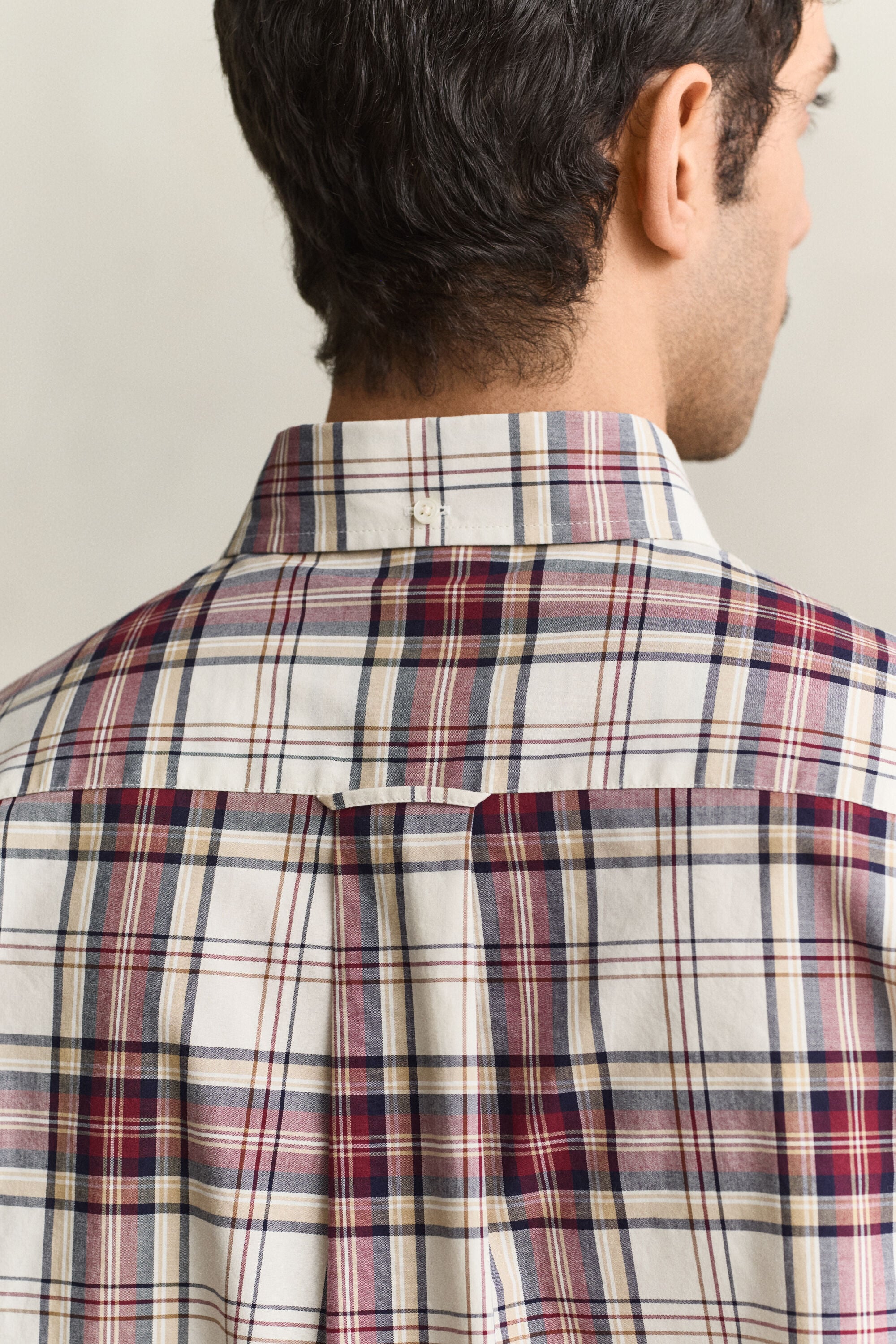 Geruit poplin overhemd