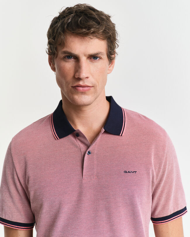 4-kleurig Oxford piqu&eacute; poloshirt