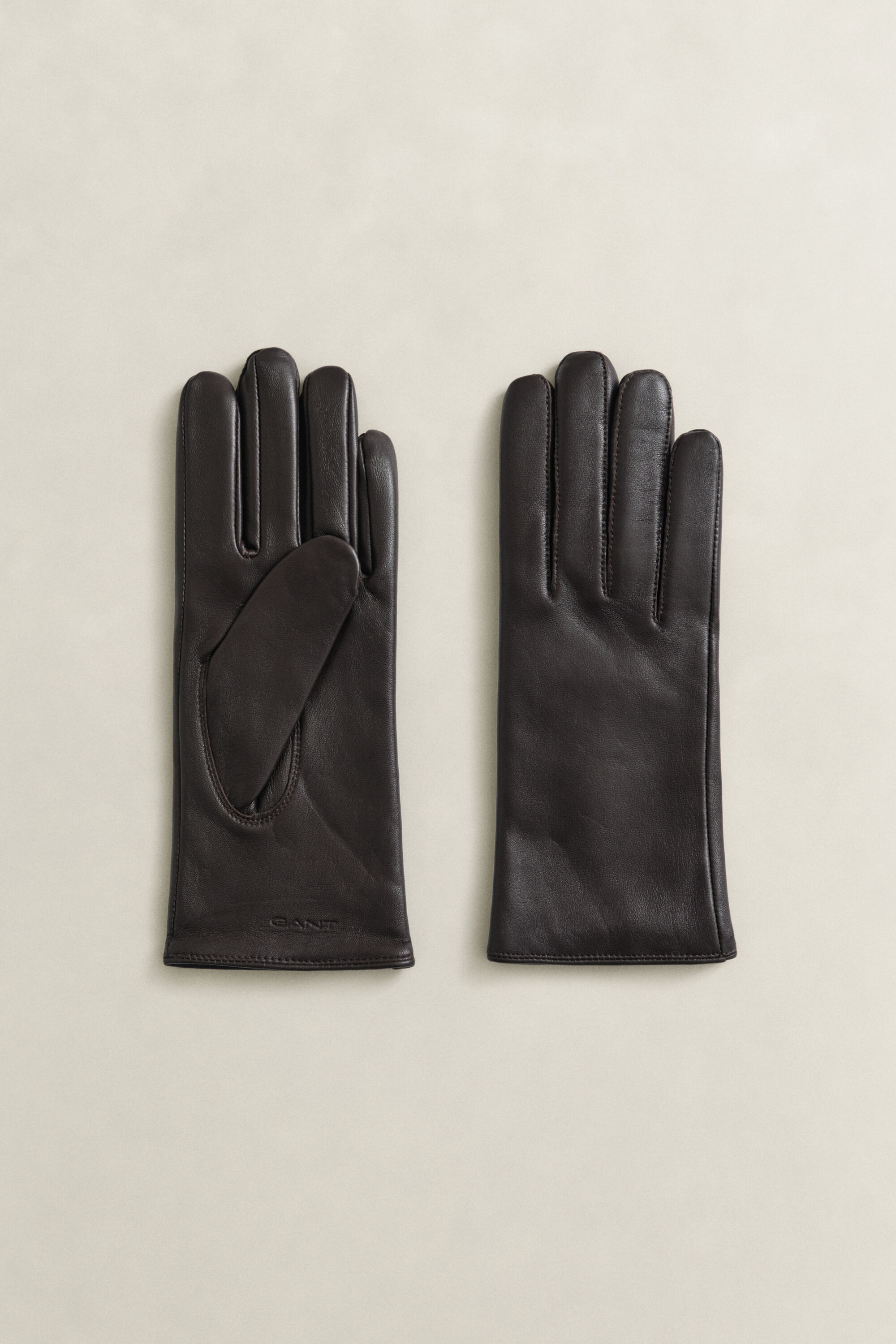 Kasjmier gevoerde leren handschoenen