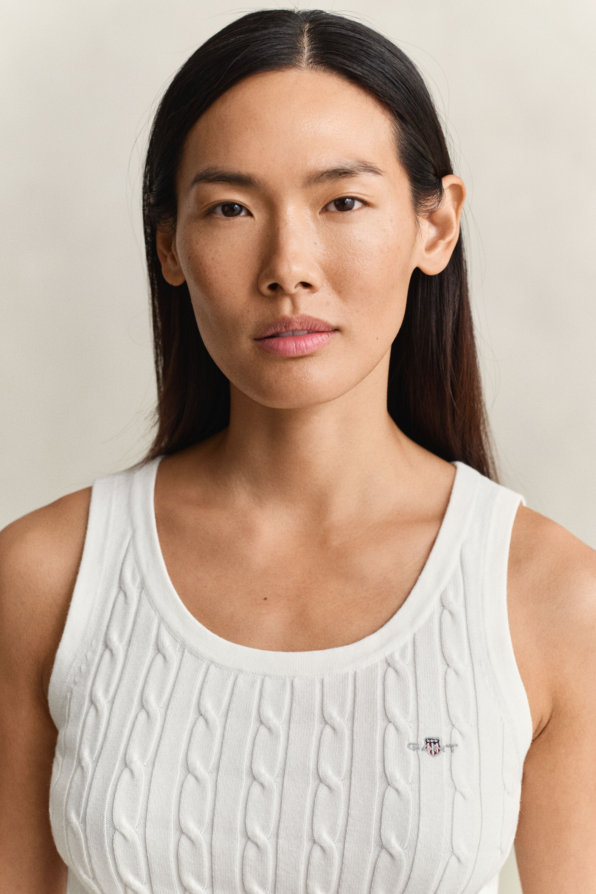 Kabelgebreide tanktop