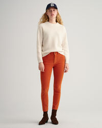 Farla Slim Fit cropped jeans van corduroy
