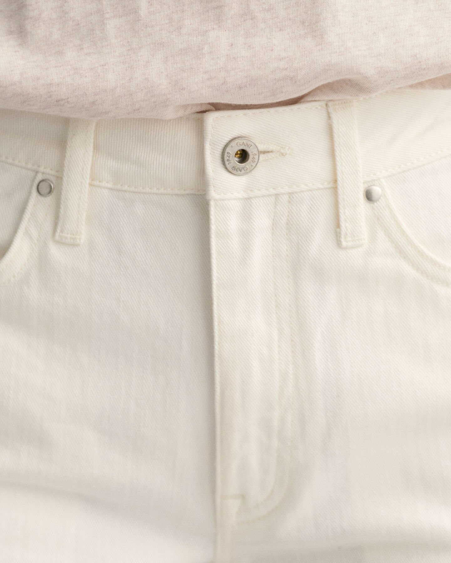 Witte denim short