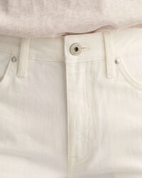 Witte denim short