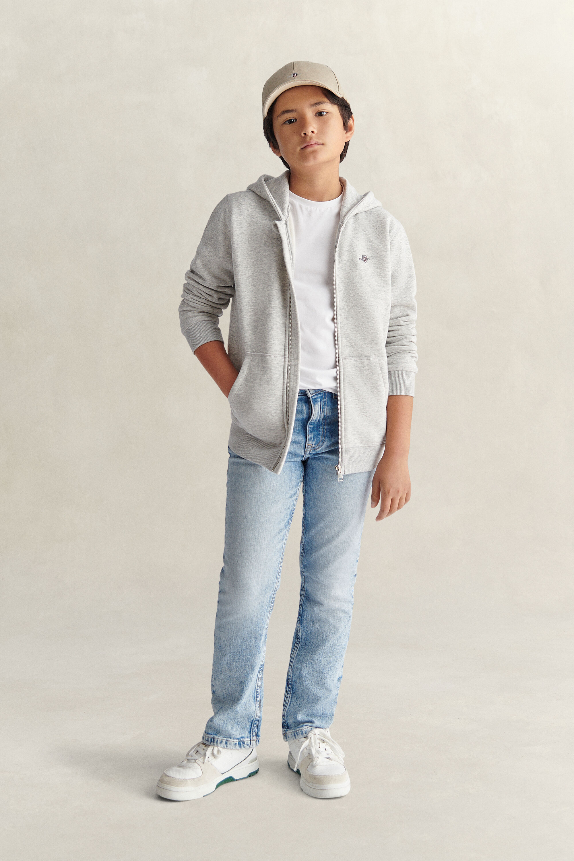 Teens Shield hoodie met ritssluiting