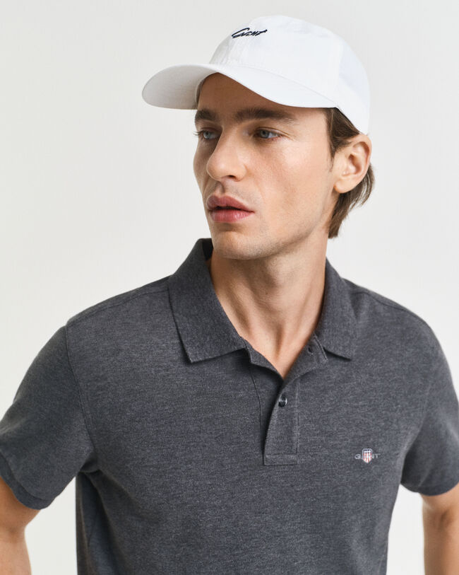 Slim Fit Shield piqué poloshirt