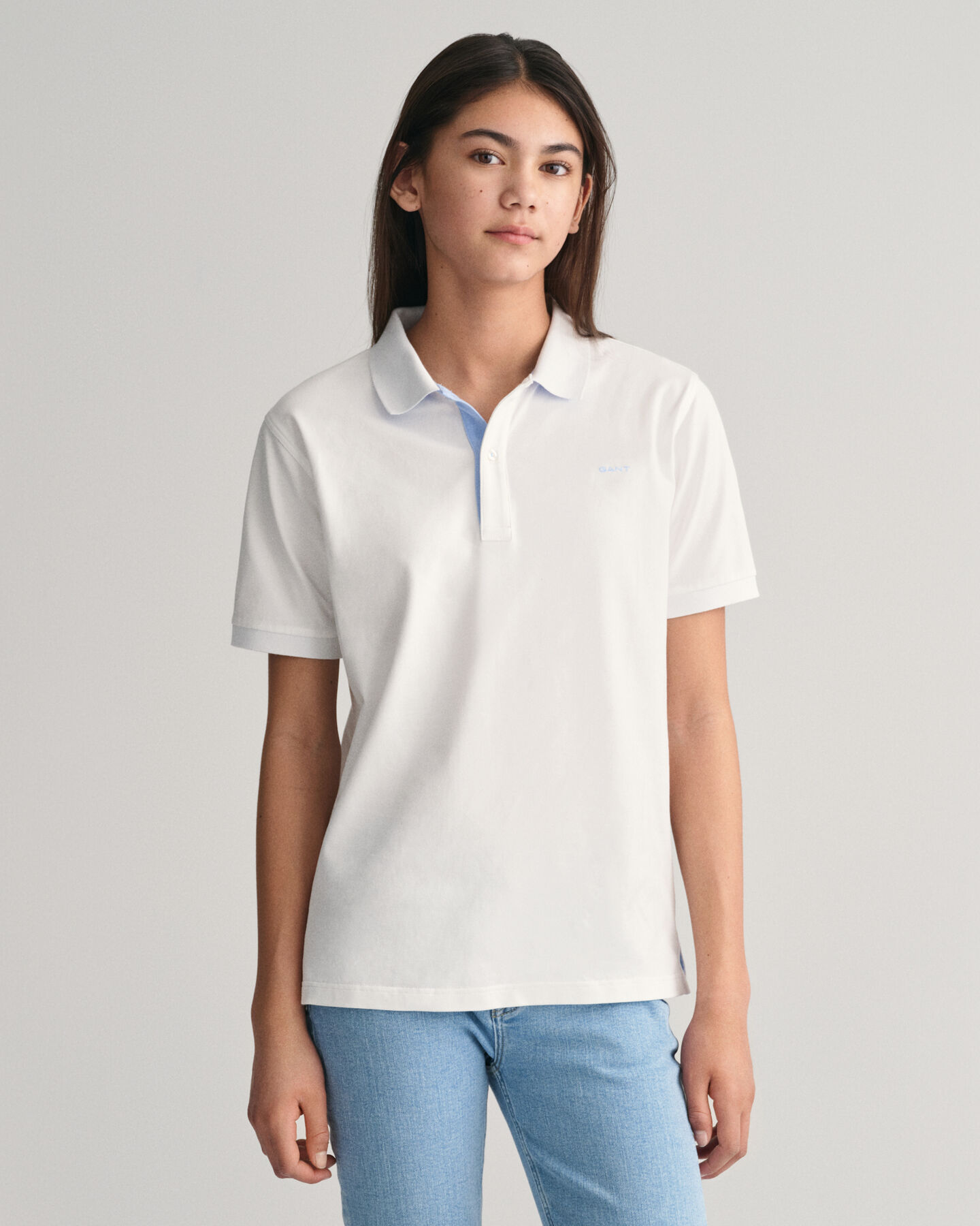 Teens Contrast piqu&eacute; poloshirt
